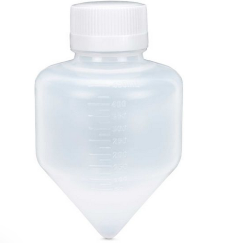 Centrifuge Tube, 500 mL Large Volume, Attached White Screw Cap, Polypropylene, STERILE, 48/CS, Globe Scientific, 6338