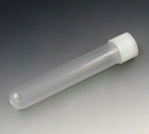 Test Tube with Attached Screw Cap, 16 x 100 mm, 12 mL, Polypropylene, 1000/CS (4 Packs of 250), Globe Scientific, 6180