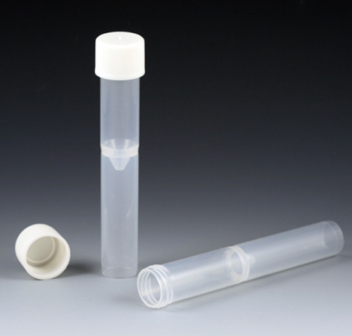 Tube, False Bottom, 16 x 97 mm (5 mL), with Threads, Polypropylene, Natural, Non-Sterile, 1500/CS, Globe Scientific, 5527B