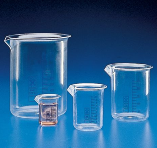 Beaker, Polymethylpentene (PMP) (TPX), Printed Graduations, 500 mL, 12/CS, Globe Scientific, 601724