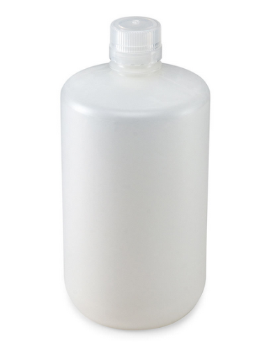 Bottle, Narrow Mouth, Polypropylene (PP) Bottle, Attached Polypropylene (PP) Screw Cap, 2 L (0.5 Gallons), 6/CS, Globe Scientific, 7052000