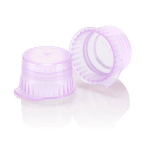 Snap cap, Translucent Lavender, Low Density Polyethylene (LDPE) for 12/13 mm Vacuum and Test Tubes, 1000/Pack, Globe Scientific, 113142L