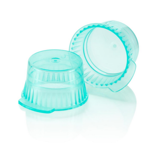 Snap Cap, Translucent Green, Low Density Polyethylene (LDPE) for 13 mm Glass and Evacuated Tubes and 12 mm Plastic Test Tubes, 1000/Pack, Globe Scientific, 113143G