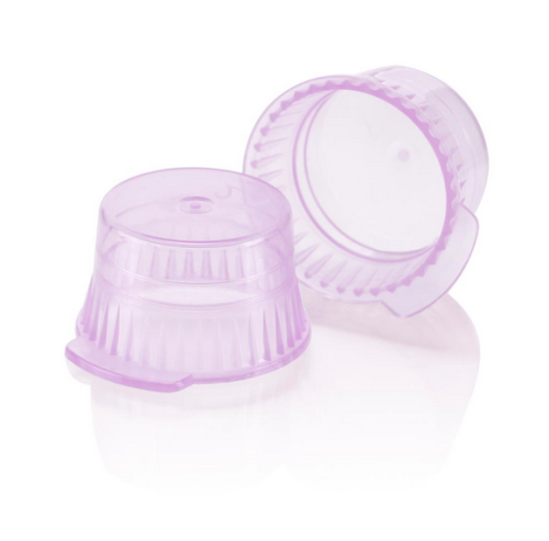 Snap Cap, Translucent Lavender, Low Density Polyethylene (LDPE) for 13 mm Glass and Evacuated Tubes and 12 mm Plastic Test Tubes, 1000/Pack, Globe Scientific, 113143L
