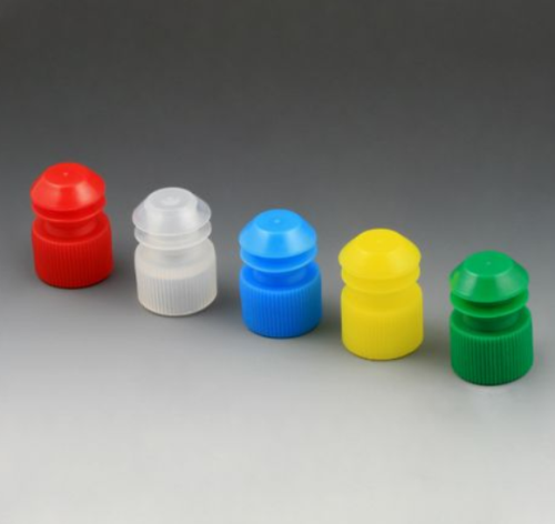 Cap, Flange Plug, 16 mm, Green, Polyethylene (PE), 10000/CS (10 Bags of 1000), Globe Scientific, 116152G