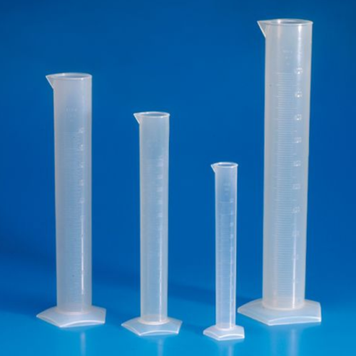 Graduated Cylinder, Polypropylene (PP), Molded Graduations, 100 mL, 30/CS,  Globe Scientific, 601079
