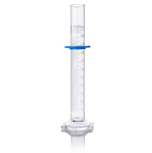 Cylinder, Graduated, Globe Glass, 100 mL, Class A, To Deliver (TD), Dual Graduations, ASTM E1272,  6/CS, Globe Scientific, 8300100