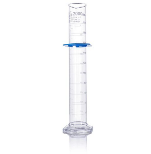 Cylinder, Graduated, Globe Glass, 2000 mL, Class B, To Deliver (TD), Dual Graduations, ASTM E1272,  4/CS, Globe Scientific, 8332000