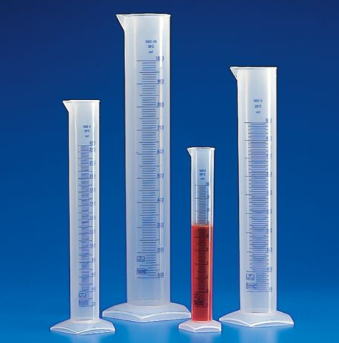 Graduated Cylinder, Polypropylene (PP), Printed Graduations, 50 mL, 30/CS,  Globe Scientific, 602562