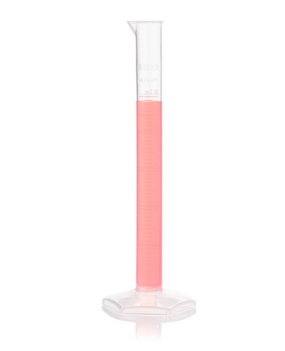 Cylinder, Measuring, Diamond Essentials, Class B, Polypropylene (PP), Molded Graduations, Tall Form, 10 mL, 2/CS,  Globe Scientific, 3701-10