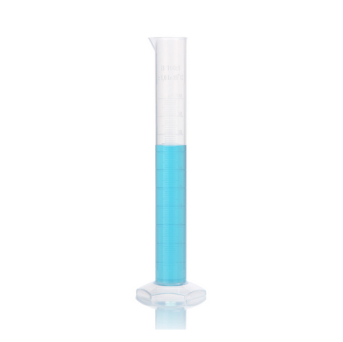 Cylinder, Measuring, Diamond Essentials, Class B, Polypropylene (PP), Molded Graduations, Tall Form, 100 mL, 12/CS,  Globe Scientific, 3701-100