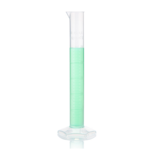 Cylinder, Measuring, Diamond Essentials, Class B, Polypropylene (PP), Molded Graduations, Tall Form, 25 mL, 18/CS, Globe Scientific, 3701-25