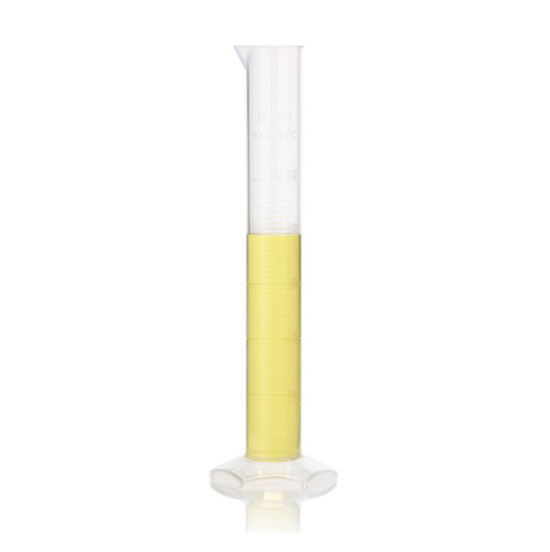 Cylinder, Measuring, Diamond Essentials, Class B, Polypropylene (PP), Molded Graduations, Tall Form, 50 mL, 18/CS, Globe Scientific, 3701-50