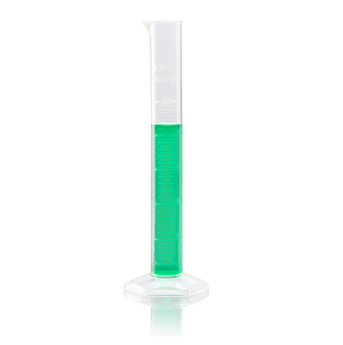 Cylinder, Measuring, Diamond Essentials, Class B, PMP,  Molded Graduations, Tall Form, 25 mL, 18/CS, Globe Scientific, 3703-25