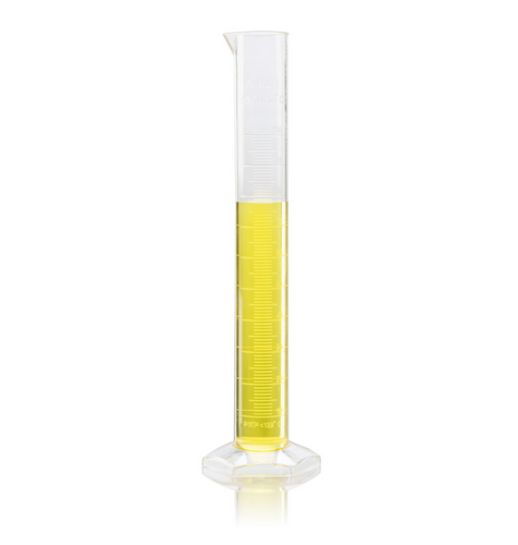 Cylinder, Measuring, Diamond Essentials, Class A, PMP, Molded Graduations, Tall Form, 100 mL, EA, Globe Scientific, 3705-100