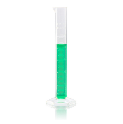 Cylinder, Measuring, Diamond Essentials, Class A, PMP, Molded Graduations, Tall Form, 25 mL, EA, Globe Scientific, 3705-25