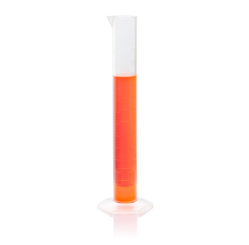 Cylinder, Measuring, Diamond Essentials, Class A, PMP, Molded Graduations, Tall Form, 250 mL, EA, Globe Scientific, 3705-250
