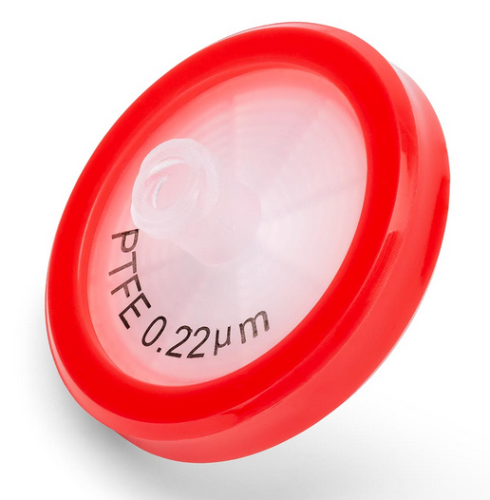 Syringe Filter, Polytetrafluoroethylene (PTFE) Hydrophobic Membrane, 0.22 Micrometers Porosity, 30 mm Diameter, Polypropylene (PP) Housing, Non-Sterile, Bulk Packed, 1000/CS, Globe Scientific, SF-PTFE-H-2230
