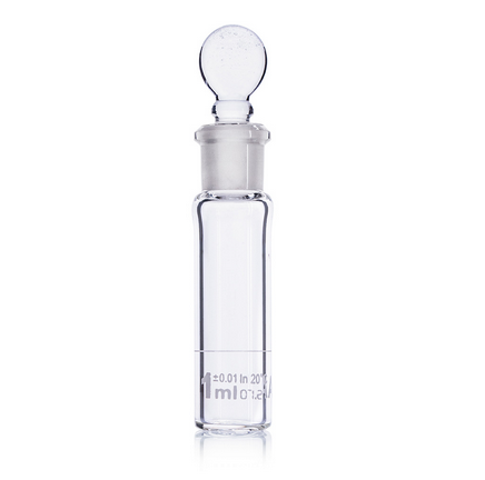 Flask, Volumetric, Globe Glass, 1 mL, CLASS A, TO CONTAIN (TC), ASTM E237, 12/CS, Globe Scientific, 8200001