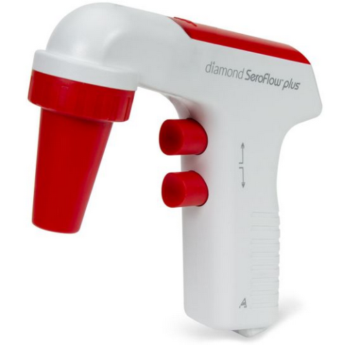 Motorized Serological Pipette Controller, Diamond SeroFlow Plus, Digital, Rechargeable, 120 V 60 Hz, with US Plug, EA, Globe Scientific, 3387