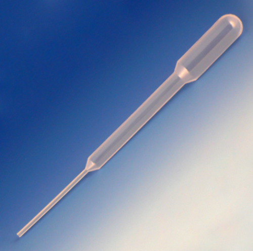 Transfer Pipet, 6.5 mL, Narrow Stem, 155 mm, 500/Dispenser PK, Globe Scientific, 139020-500