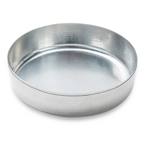 Aluminum Dish, 72 mm, 2.0 g (70 mL), Smooth Wall without Tab, 1000/CS (10 PKs of 100), Globe Scientific, 8308