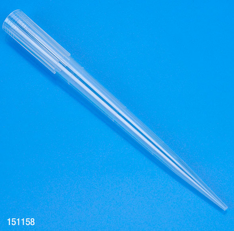 Pipette Tip, 100 - 1300 microliter, Certified, Universal, Graduated, Natural, 98 mm, Extended Length, 5760/CS (10 Boxes of 6 Refill Plates of 96), Globe Scientific, 151158RF