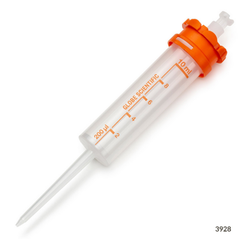 Diamond RV-Pette PRO Dispenser Tip for Repeat Volume Pipettors, Certified, Sterile, Individually Wrapped, 10 mL, 1600/CS, Globe Scientific, 3928S