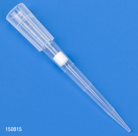Filter Pipette Tip, 1 - 100 microliter, Certified, Universal, Low Retention, Graduated, 54 mm, Natural, STERILE, 9600/CS (10 Boxes with 10 Racks of 96), Globe Scientific, 150815