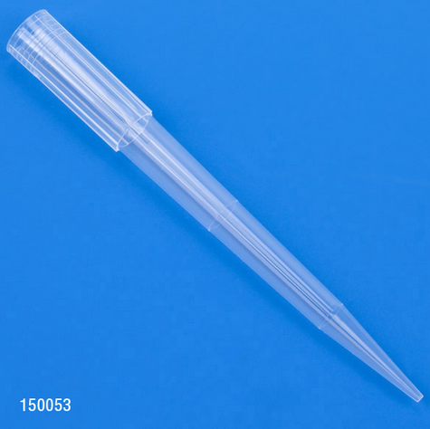 Pipette Tip, 100 - 1250 microliter, Certified, Universal, Low Retention, Graduated, 84 mm, Extended Length, Natural, STERILE, 5760/CS (10 Boxes of 6 Racks of 96), Globe Scientific, 150053RS