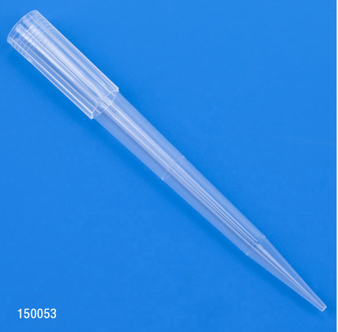 Pipette Tip, 100 - 1300 microliter, Certified, Universal, Low Retention, Graduated, 98 mm, Extended Length, Natural, STERILE, 5760/CS (10 Boxes of 6 Refill Plates of 96), Globe Scientific, 150058RFS