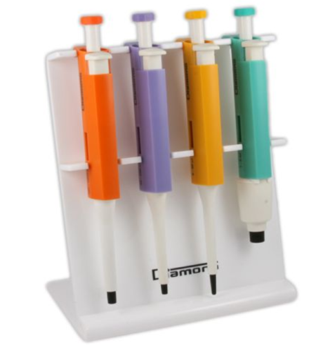 Pipette Stand, 4-Place, for Diamond Pipettes, Acrylic, Globe Scientific, 3310-4