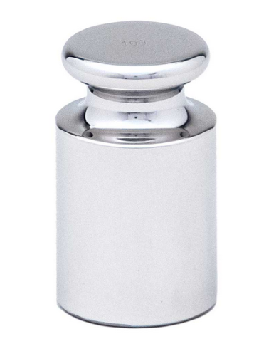 Calibration Weight, 100 g, OIML Class F1, Includes ISO 17025:2017 Certificate of Calibration, Globe Scientific, GB-F1-100G-C