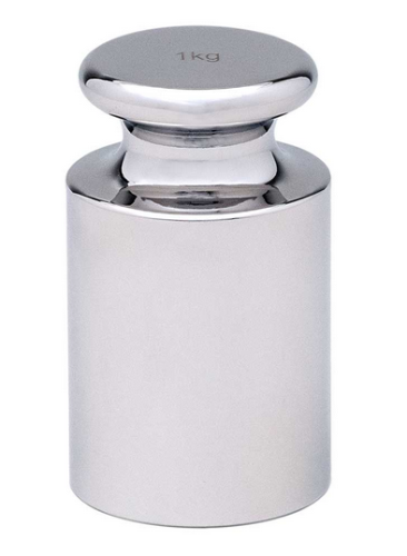 Calibration Weight, 1 kg, OIML Class F2, Includes ISO 17025:2017 Certificate of Calibration, Globe Scientific, GB-F2-1KG-C