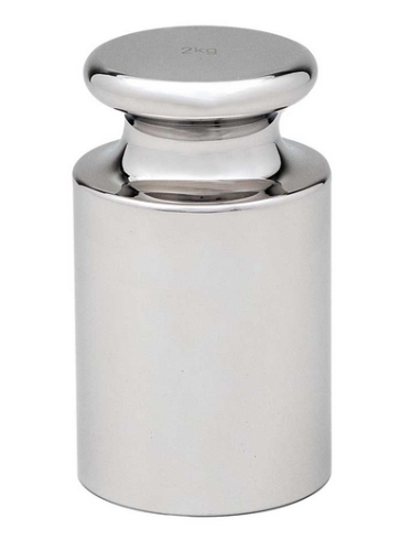 Calibration Weight, 2 kg, OIML Class F2, Includes Statement of Accuracy, Globe Scientific, GB-F2-2KG