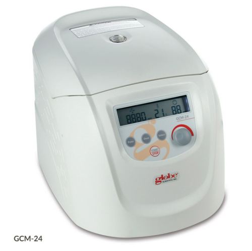 Centrifuge, Micro, 24-Place, High Speed, 230 V, 50 Hz, EU Plug (Includes: 24-Place Rotor with Lid for 1.5 mL and 2.0 mL Microcentrifuge Tubes #MC-24-2 mL), Globe Scientific, GCM-24-EU