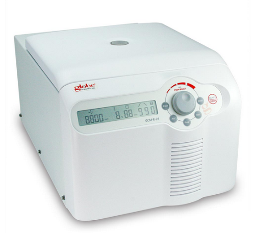 Centrifuge, Micro, Refrigerated, 24-Place, High Speed, 230 V, 50 Hz, UK Plug (Includes: 24-Place Rotor with Lid for 1.5 mL and 2.0 mL Microcentrifuge Tubes #MC-24-2 mL), Globe Scientific, GCM-R-24-UK