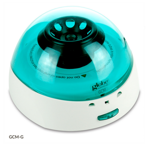 Centrifuge, Mini, 8-Place, 7000 rpm Fixed Speed, 120 V, 60 Hz, US Plug, Green Lid (Includes: 8-Place Rotor for 1.5 mL/2.0 mL Tubes, 2 x 8 Place Rotor for PCR Tubes/Strips and Both Sleeves), Globe Scientific, GCM-G