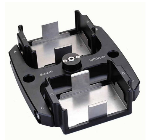 Rotor, Swing-Out, for Use with GCC-MP Series Multi-Purpose Clinical Centrifuges, Aluminum Alloy, 4000 rpm Maximum, 2-Place for Microplates, Globe Scientific, GCC-MP-SWING-PLATE