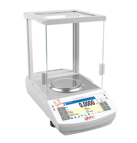 Balance, Analytical, 220 g x 0.1 mg, Internal Calibration, 100-240 V, 50-60 Hz, External Batteries, Includes ISO/IEC 17025:2017 Calibration Certificate, Globe Scientific, GBA-224C-CT