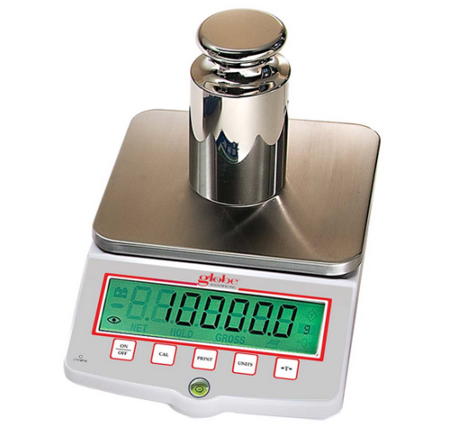 Balance, Toploading, Basic, High Capacity, Portable, 6000 g x 0.1 g, External Calibration, 100-240 V, 50-60 Hz, External Batteries, Globe Scientific, GBBH-6001