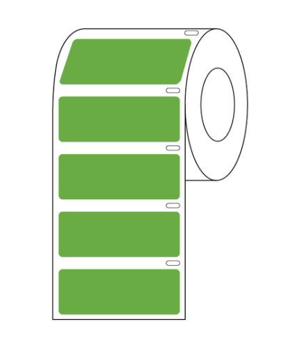 Label Roll, Cryo, Direct Thermal, 51 x 19 mm, for Large Tubes, Racks and Boxes, Green, 500/PK, Globe Scientific, LTC-51X19G