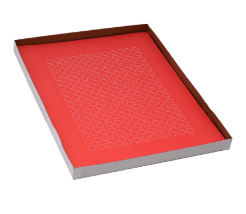 Label Sheets, Cryo, 9.5 mm Dots, for 0.5 - 1.5 mL Tubes, 20 Sheets, 192 Labels per Sheet, Red, 3840/PK, Globe Scientific, LCS-D95R