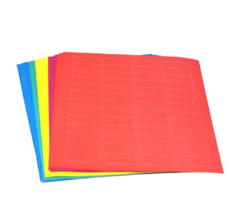 Label Sheets, Cryo, 43 x 19 mm, for Cryovials, Assorted Colors (260 labels in Blue, Green, Violet, Red and Yellow), 1300/PK, Globe Scientific, LCS-43X19RW