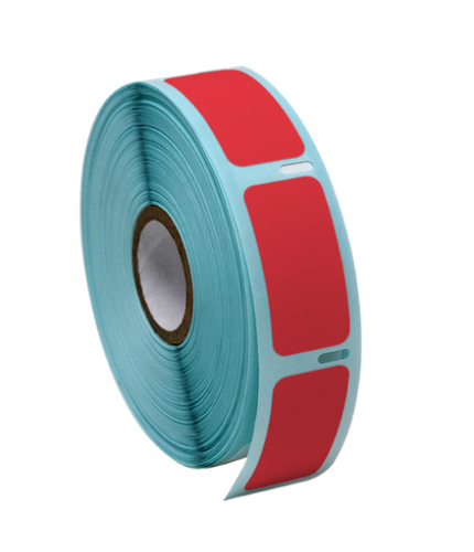 Label Roll, Cryo, Direct Thermal, 38 x 19 mm, for Large Vials and Tubes, Red, 750/PK, Globe Scientific, LTC-38X19R