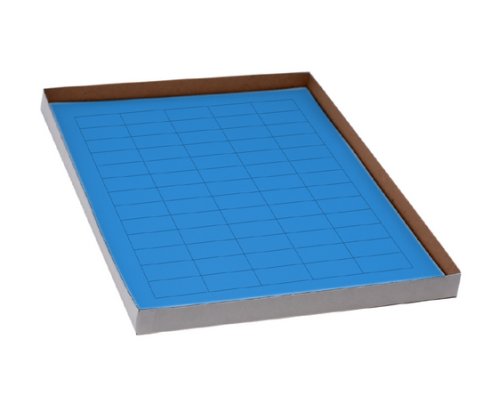 Label Sheets, Cryo, 38 x 19 mm, for General Use, 20 Sheets, 60 Labels per Sheet, Blue, 1200/PK, Globe Scientific, LCS-38X19B