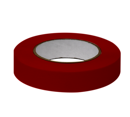 Labeling Tape, 1 in. x  60 yd. per Roll, 3 Rolls/Case, Dark Red , Globe Scientific, LT-1X60DKR
