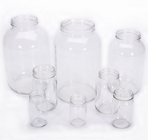 Bottle, Standard Jar, 1 gallon, Clear Glass, Wide Mouth, 110-400 Neck Finish, 106128FCD1
