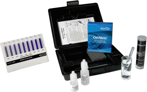 Glycol Test Kit, Visual Colorimetric Analysis, 1-15 ppm as Ethylene Glycol, Purpald-Periodate Method, Chemetrics, Inc., K-4815