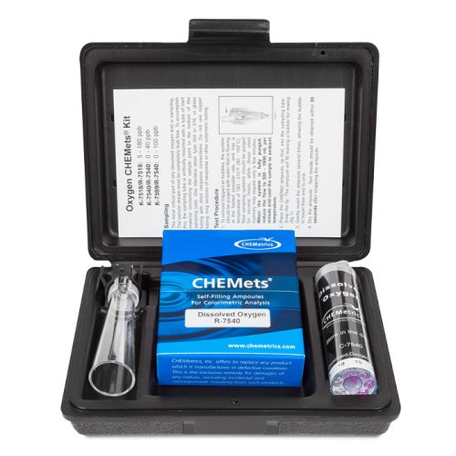 Dissolved Oxygen CHEMets Visual Kit, 30 Tests, 0-40 ppb, Chemetrics, Inc., K-7540  Non-Regulated